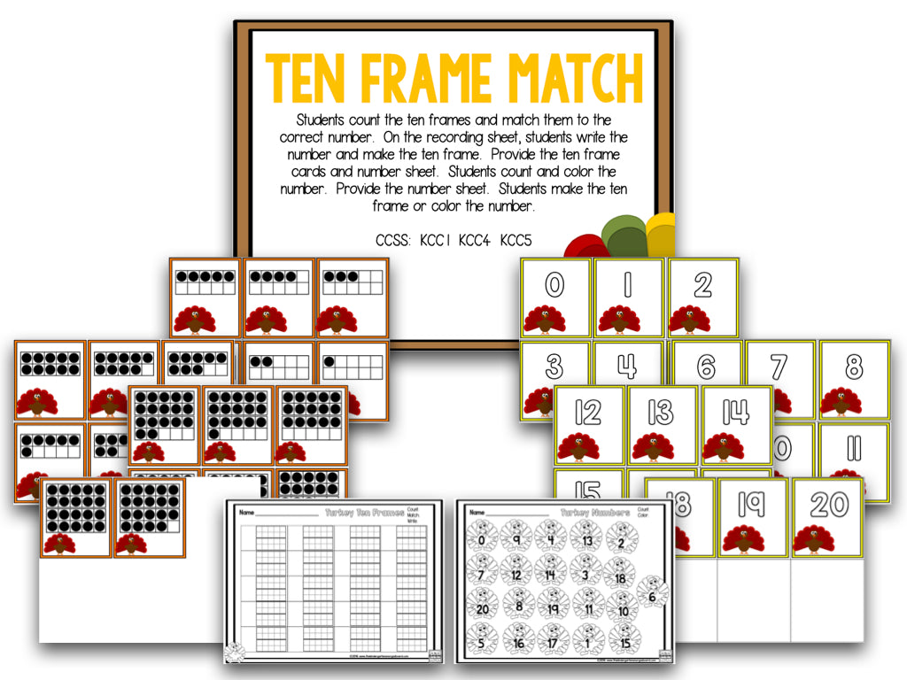 Trotting Turkeys Math and Literacy Centers