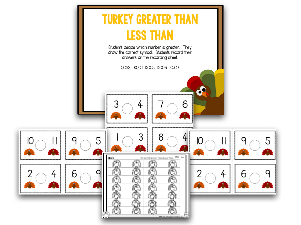 Trotting Turkeys Math and Literacy Centers