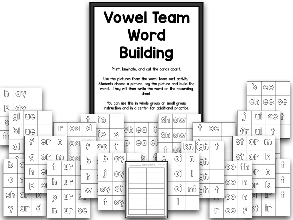 Vowel Teams Bootcamp (No Theme)