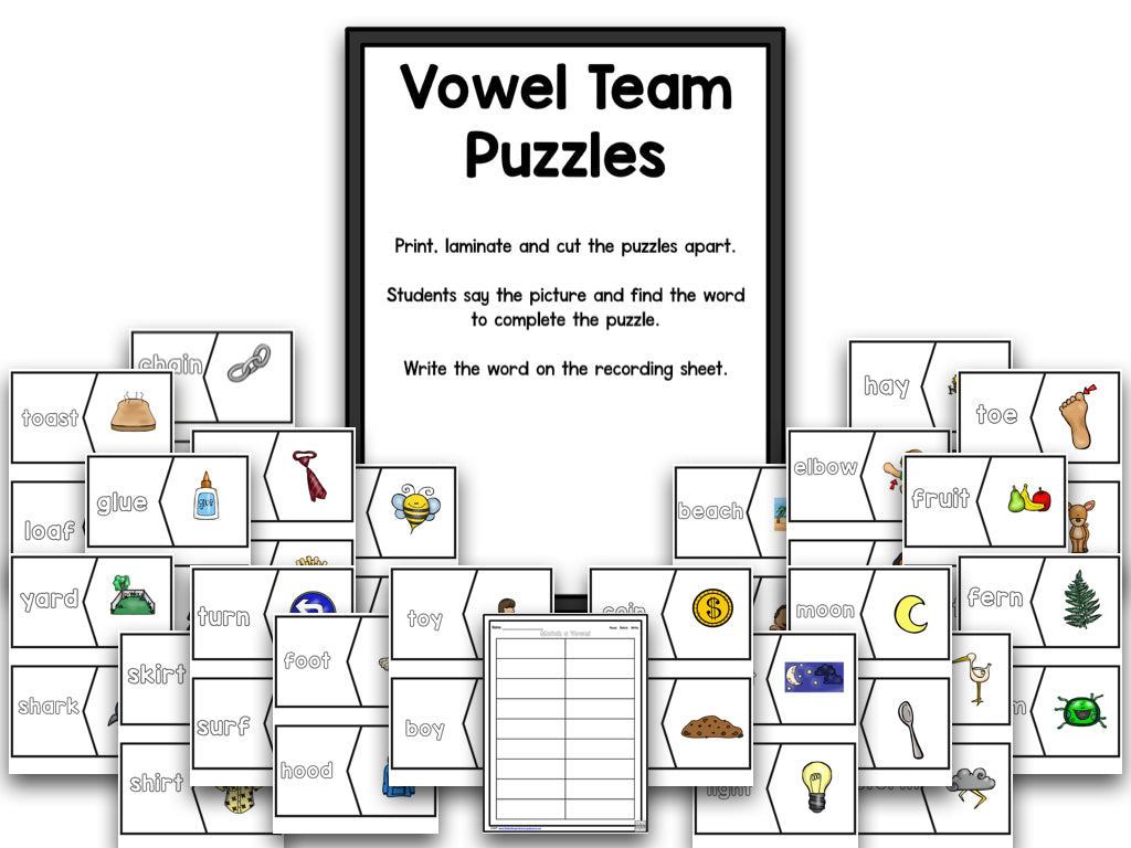 Vowel Teams Bootcamp (No Theme)