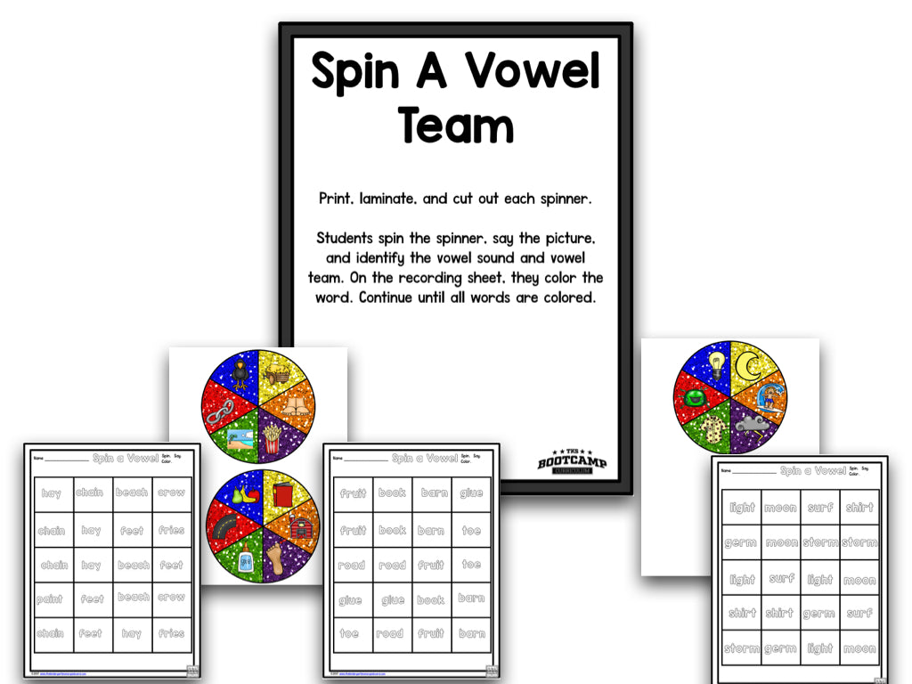 Vowel Teams Bootcamp (No Theme)