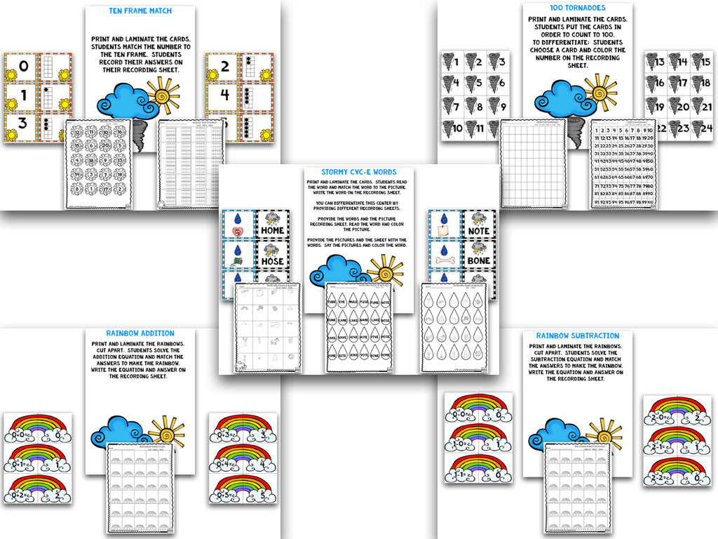 Weather: A Research and Writing Project PLUS Centers! Science and ELA Activities Including Weather Vocabulary