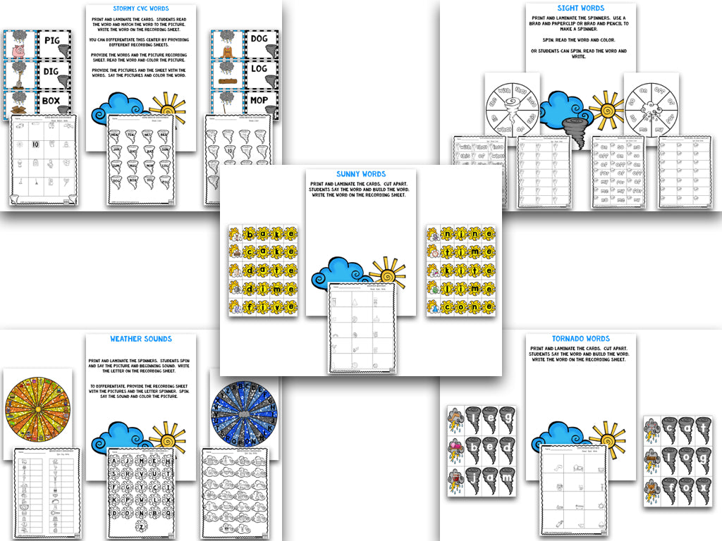 Weather: A Research and Writing Project PLUS Centers! Science and ELA Activities Including Weather Vocabulary
