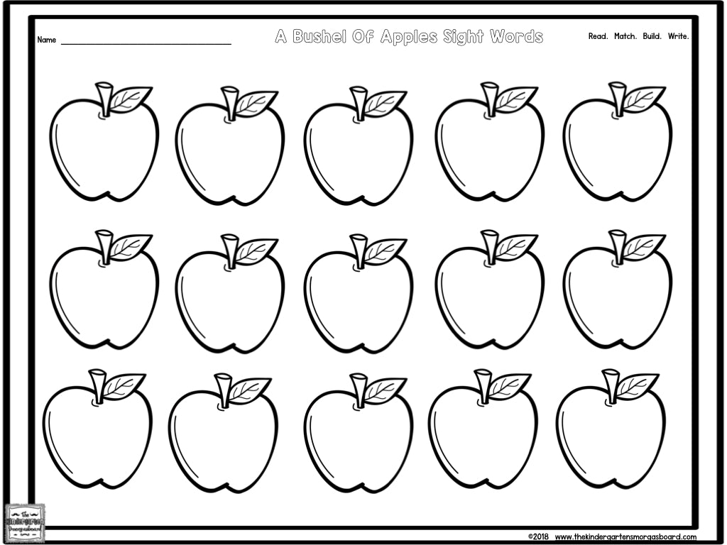 Sight Words Practice: Decoding, Spelling And Writing Words-Apples Theme