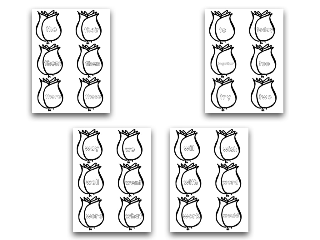 Bouquet of Phonics, CVC Words & Sight Words Editable Assessment Project