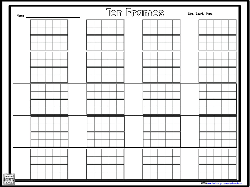 Christmas Ten Frame Cards Freebie