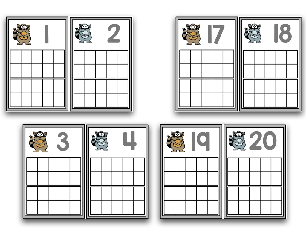 Forest Animal Ten Frame Cards