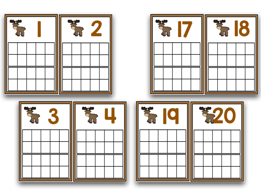 Forest Animal Ten Frame Cards