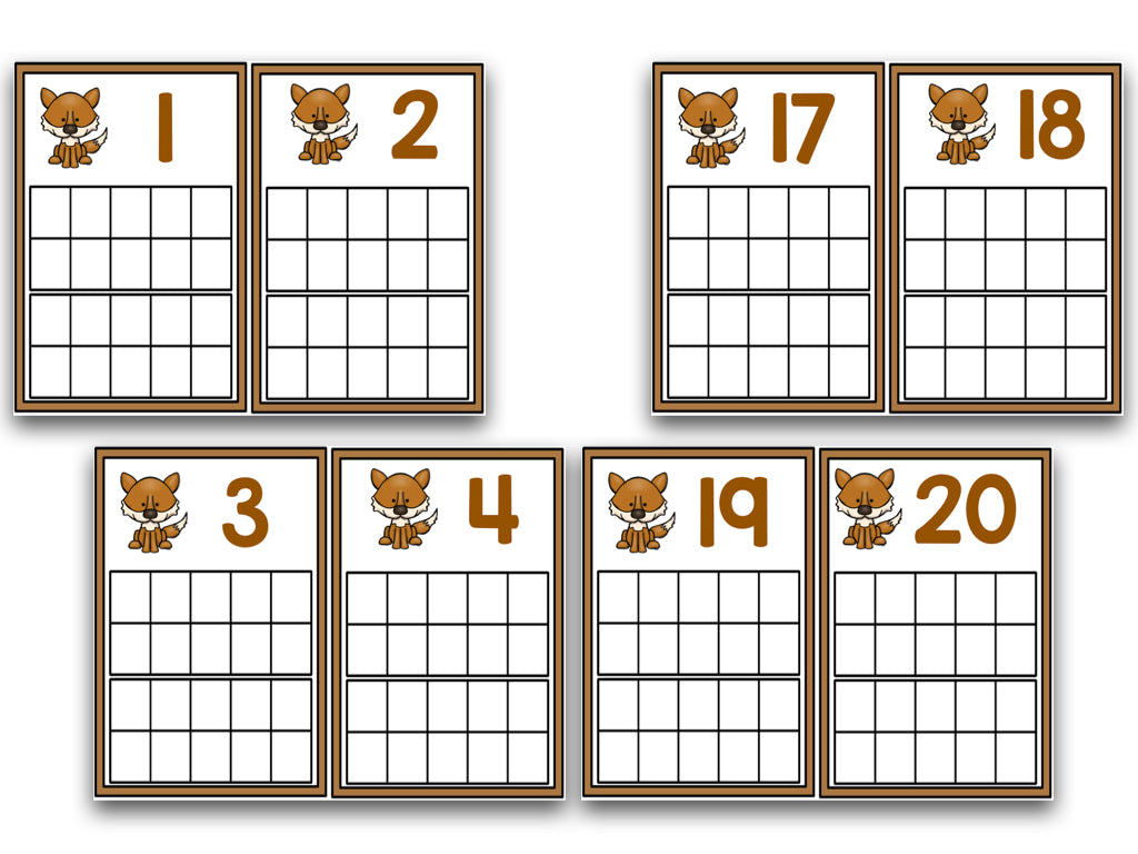 Forest Animal Ten Frame Cards