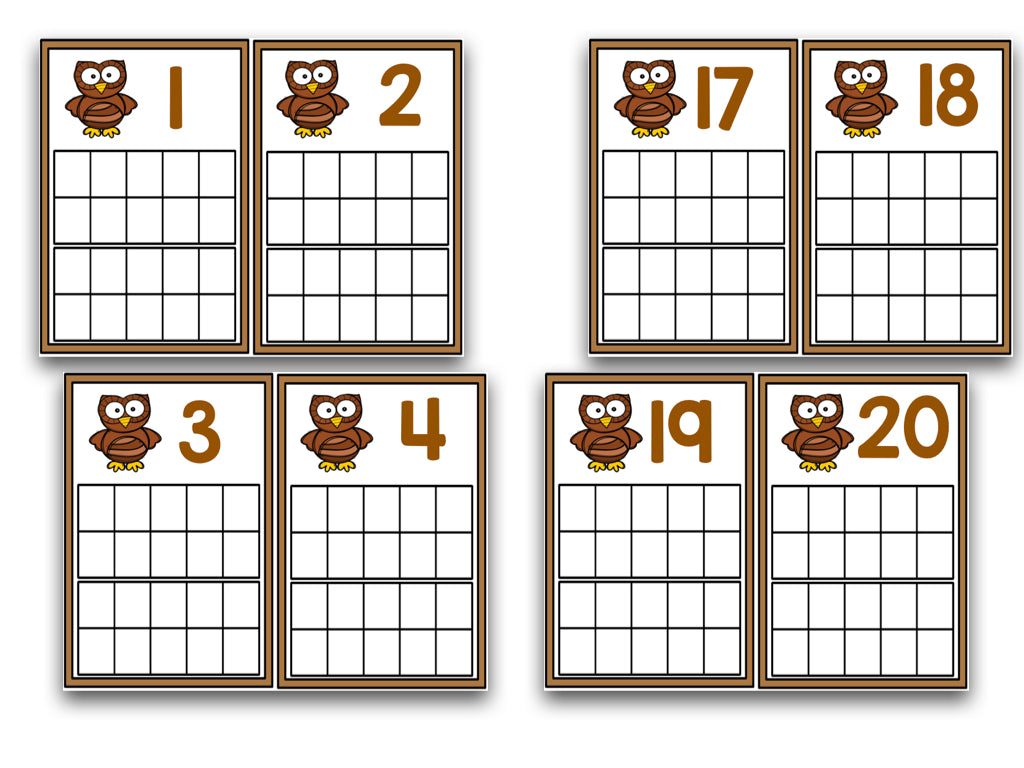 Forest Animal Ten Frame Cards