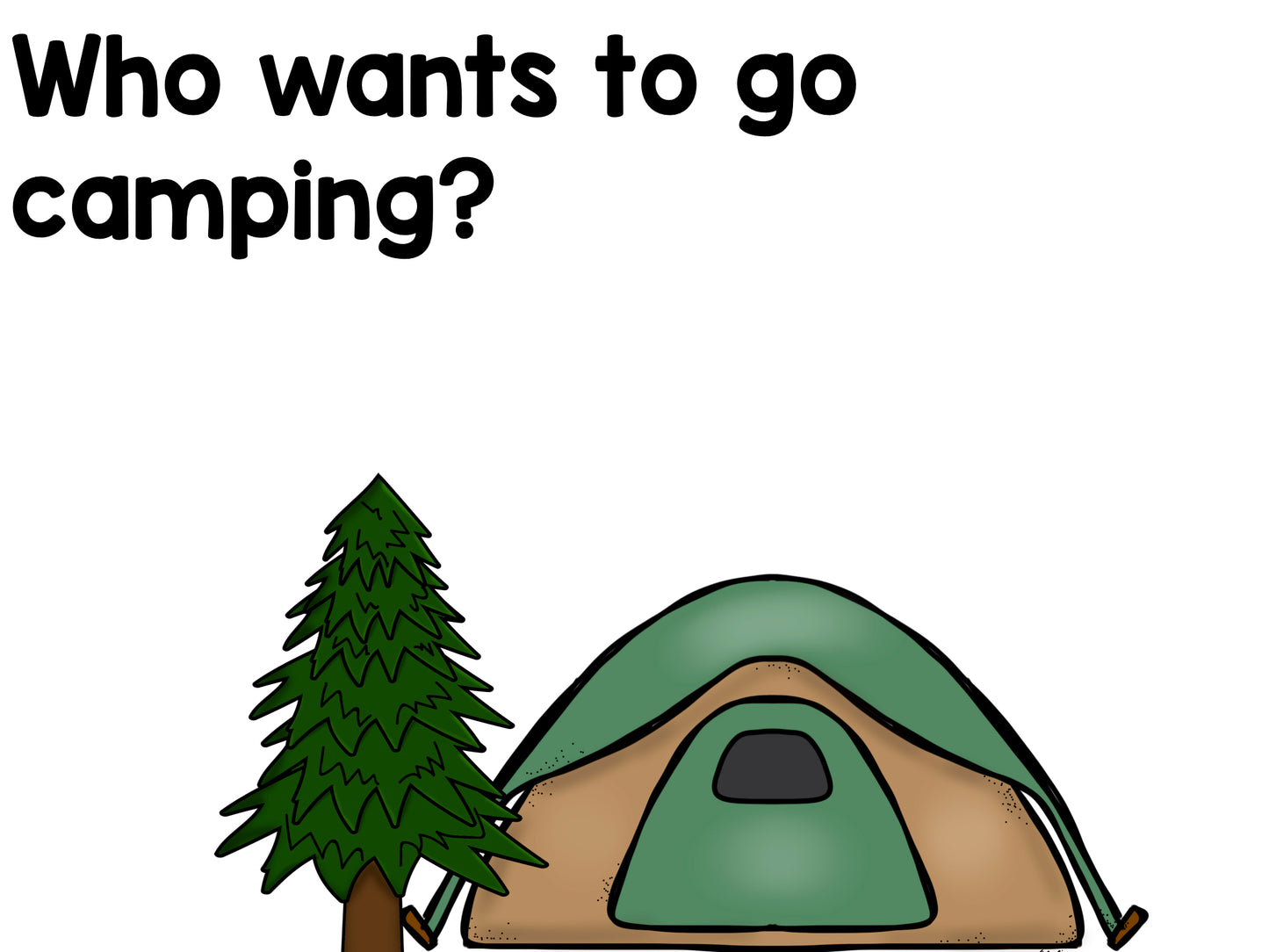 Let's Go Camping! Emergent Reader