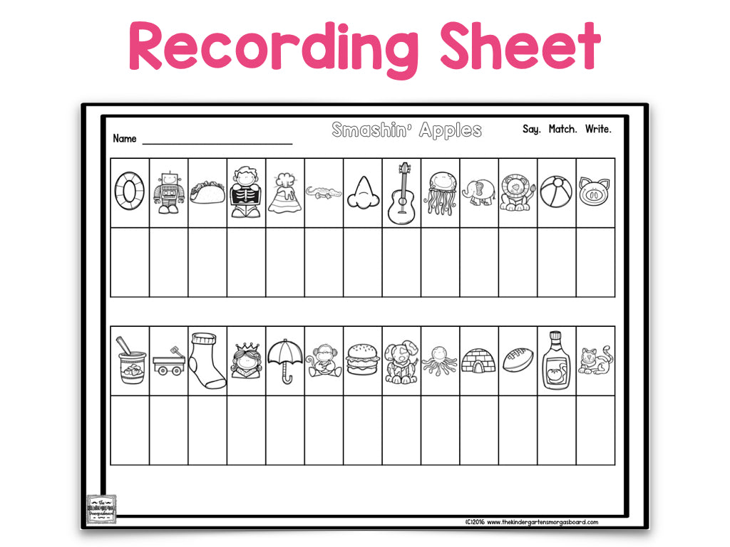 APPLE LITERACY CENTERS: APPLES LETTERS AND SOUNDS