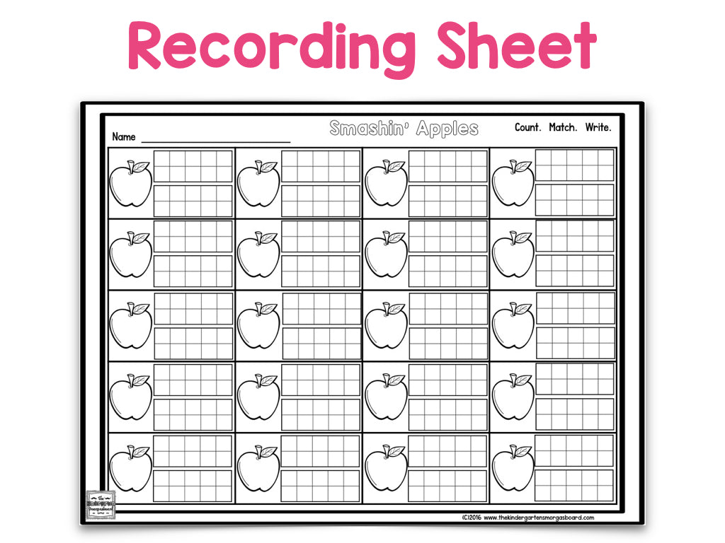 Apple Math Centers: APPLES Numbers And Counting