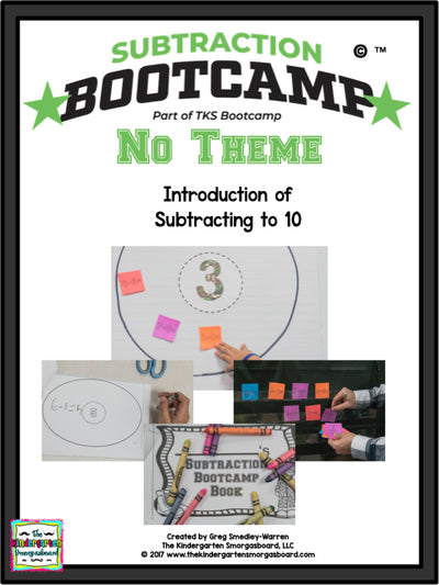 Subtraction Bootcamp: Subtracting to 10 (No Theme)