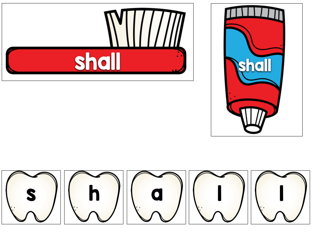 Toothbrush Sight Words