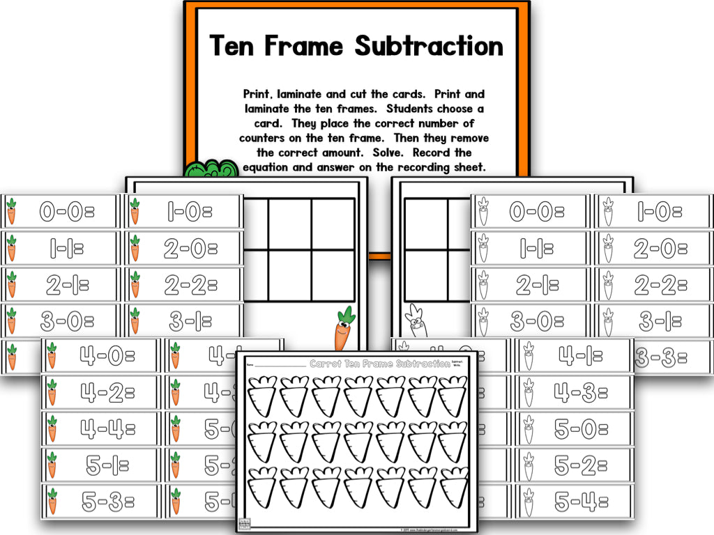 Tops and Bottoms: Carrot Math and Literacy Centers