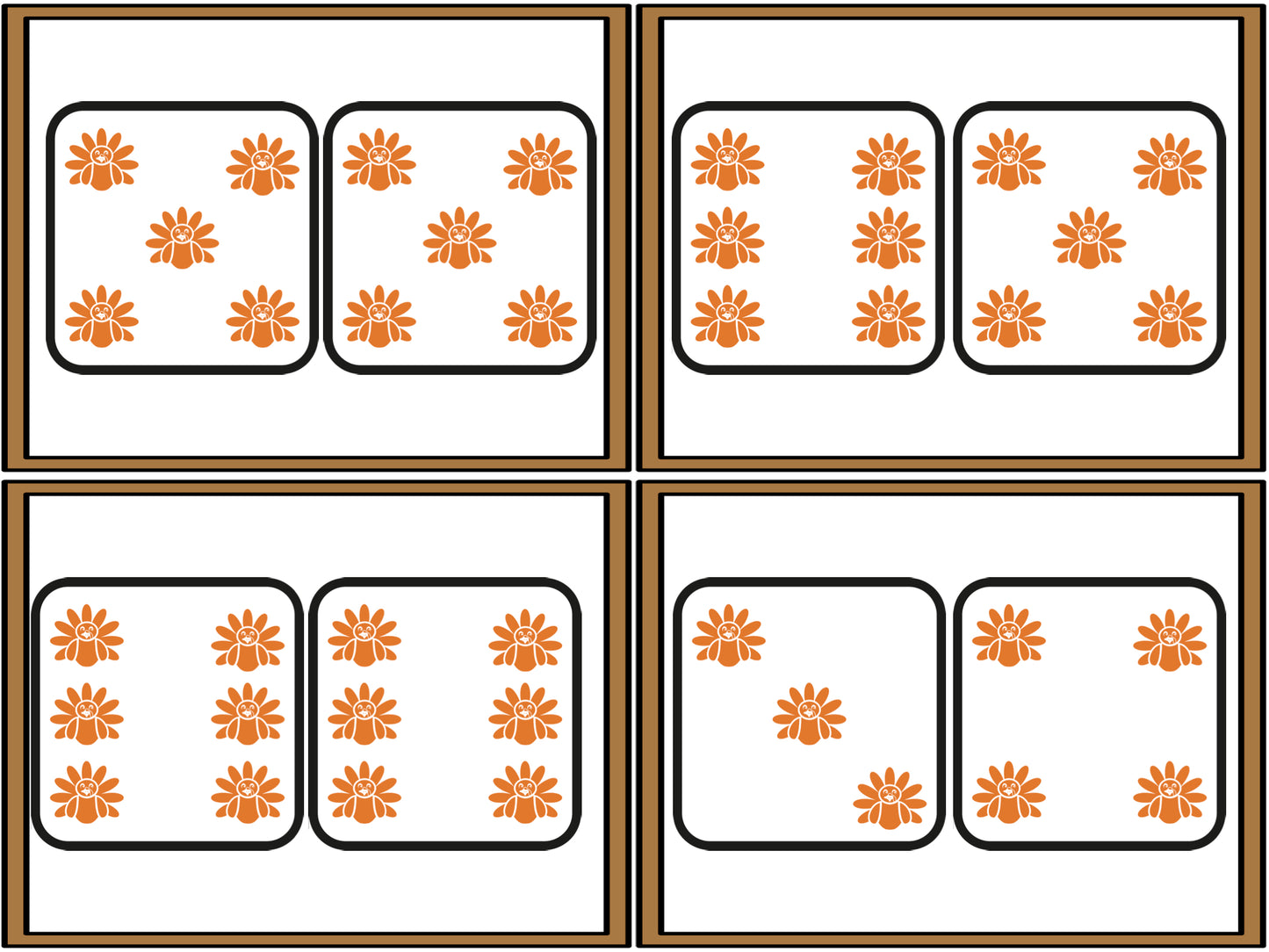 Turkey Subitizing Cards