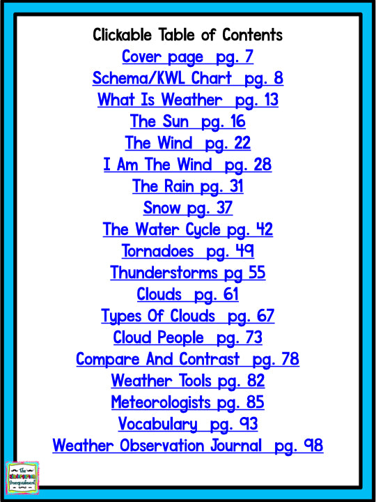 Weather: A Research and Writing Project! Science & ELA Activities Including Weather Vocabulary