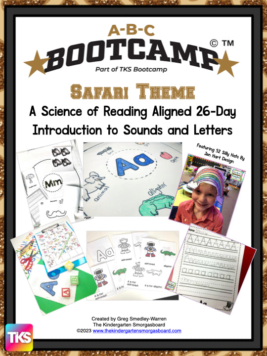 ABC Bootcamp: A 26-Day Introduction to Letters and Sounds (Safari Them – The  Kindergarten Smorgasboard Online Store