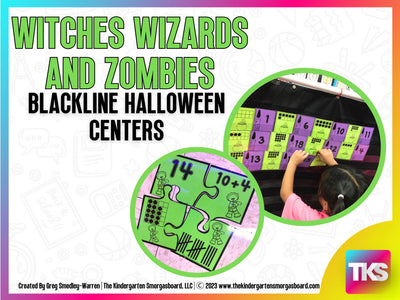 Halloween Blackline Math and Literacy Centers