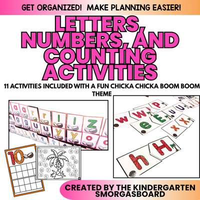 Letter Recognition, Numbers And Counting Activities