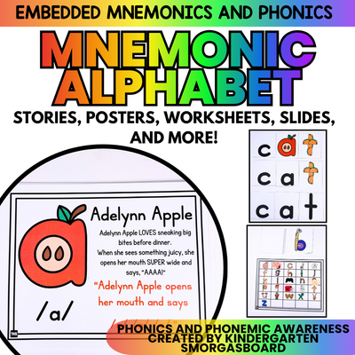 Mnemonic Alphabet: Stories l Posters l Worksheets l Family Resources