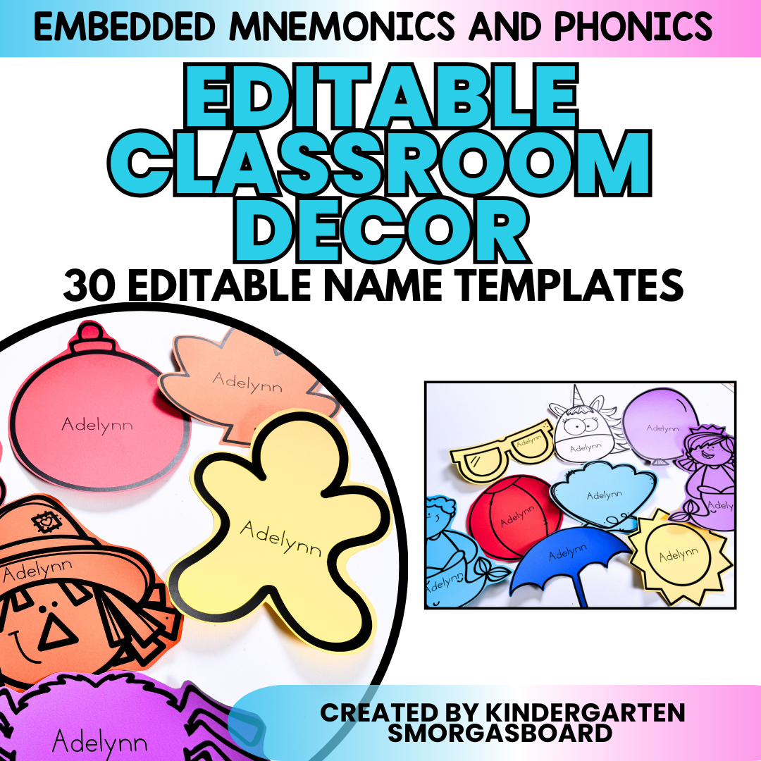 Classroom Decor: Editable Classroom Decor Templates And Name Templates