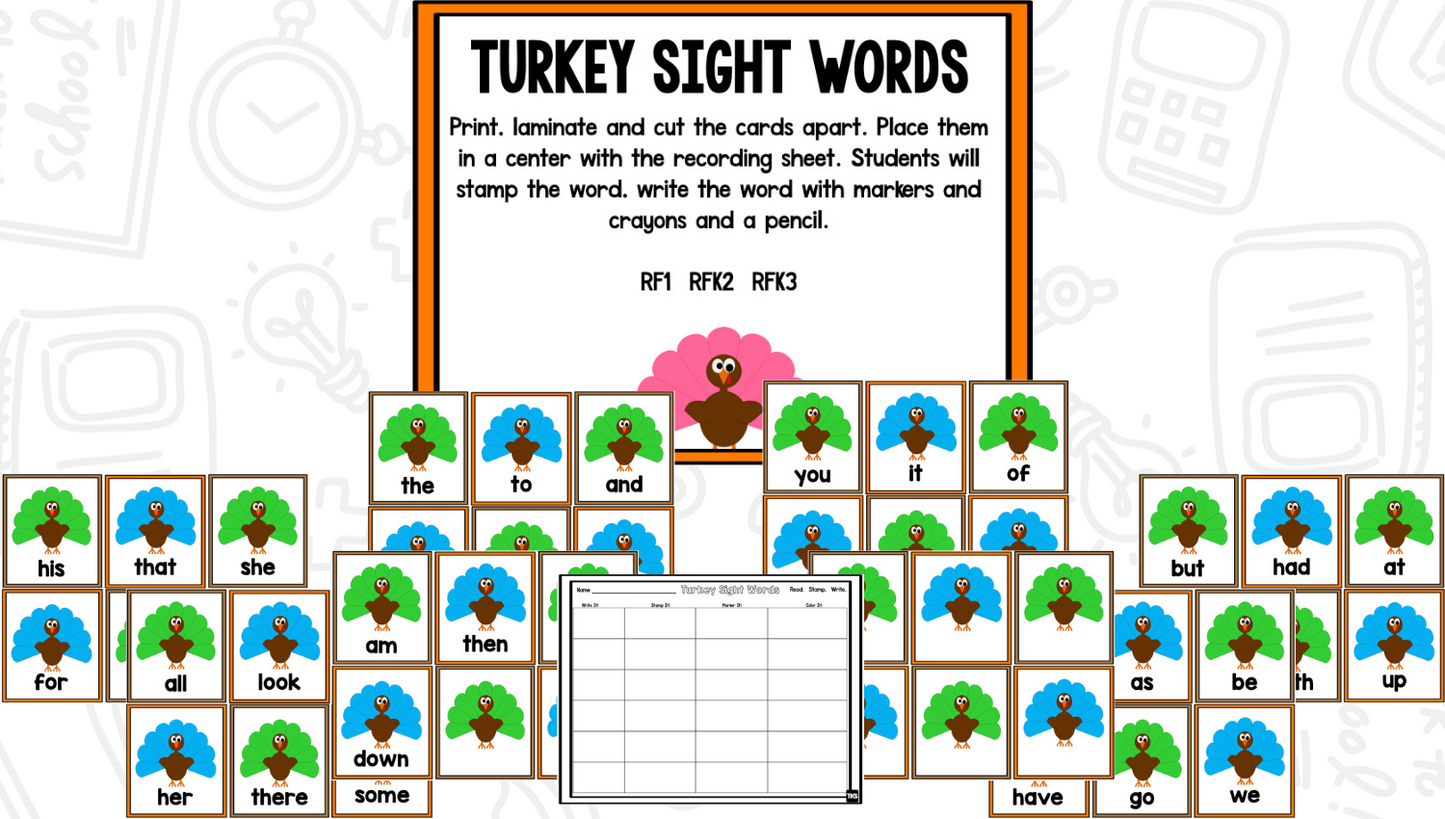 Thanksgiving  Math and Literacy Centers