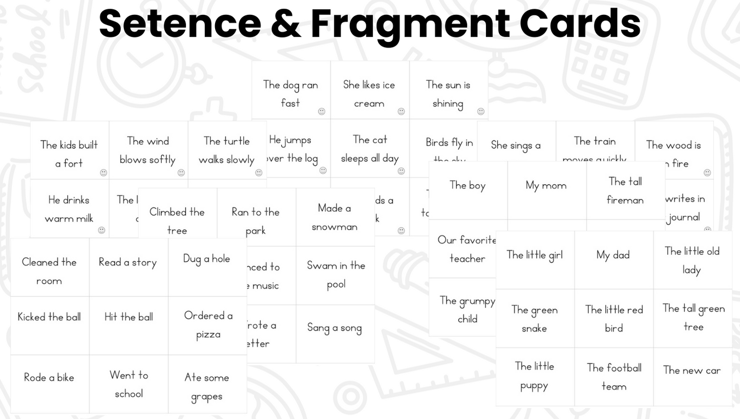 Fix It Up! Sentence Slope Challenge