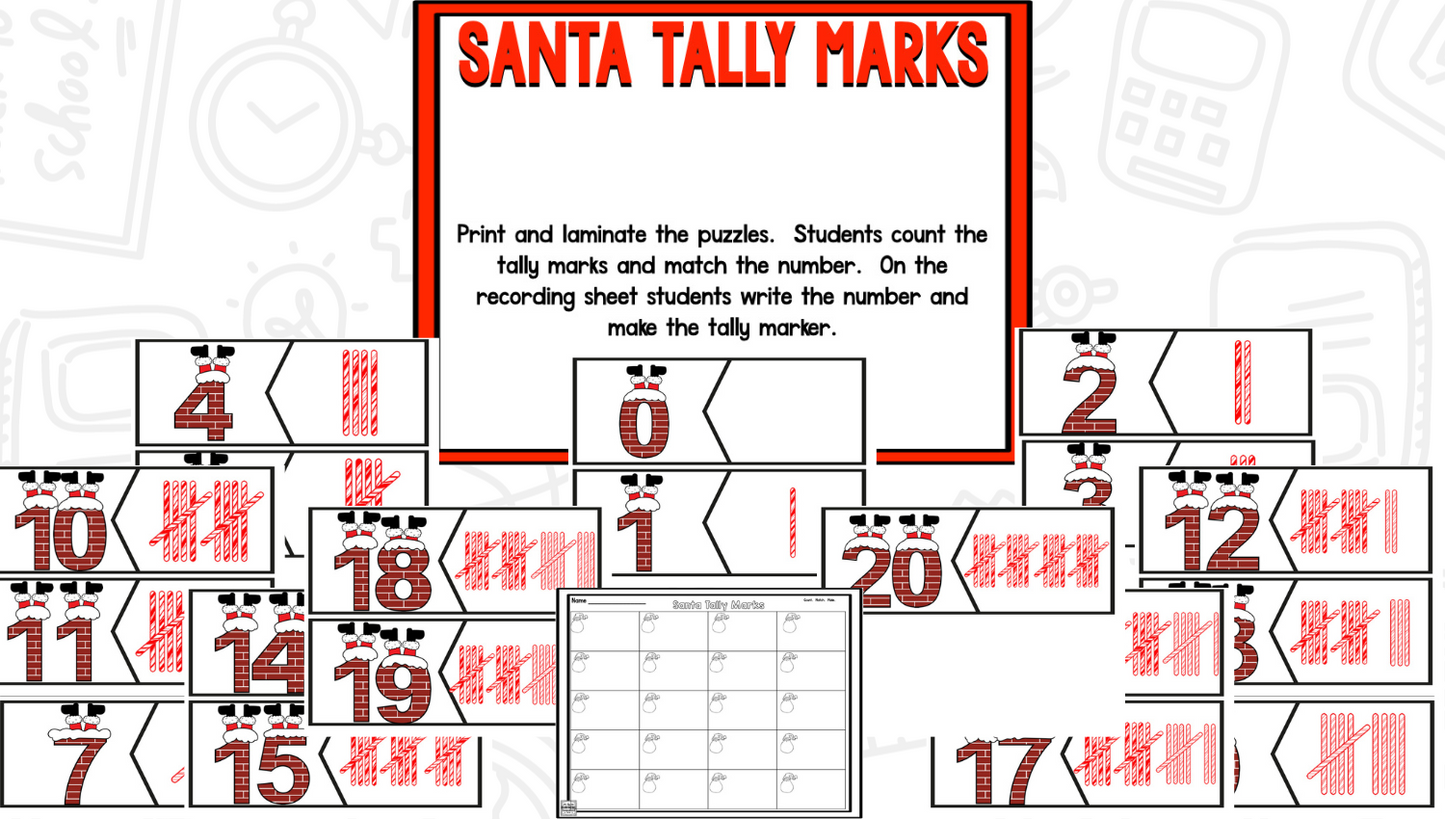 Santa Math and Literacy Centers