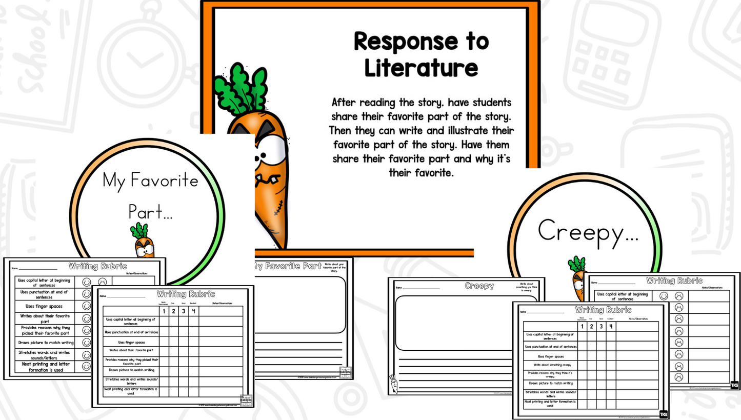 Creepy Carrots - Reading Comprehension Strategies & Activities