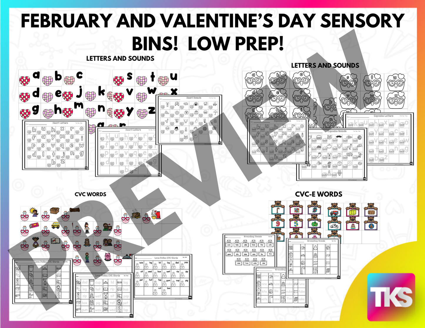 Sensory Bin Activities For The Year! Growing Bundle! 341 Activities!
