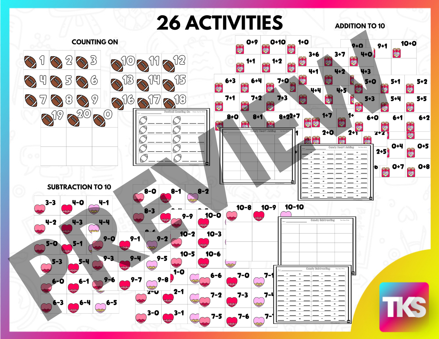 Kindergarten Sensory Bin Activities: February, Valentine's Day, Groundhog Day