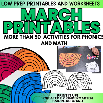 March Activities: Math And Phonics Printables And Games