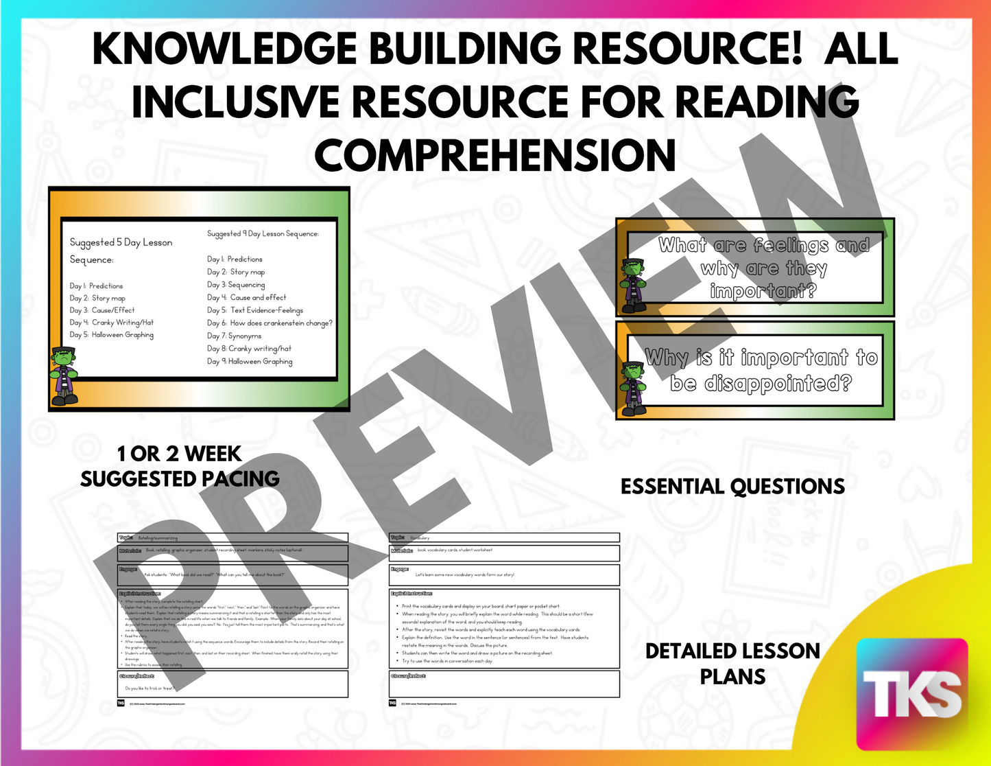 Crankenstein Trick or Treat: Halloween And Fall Comprehension