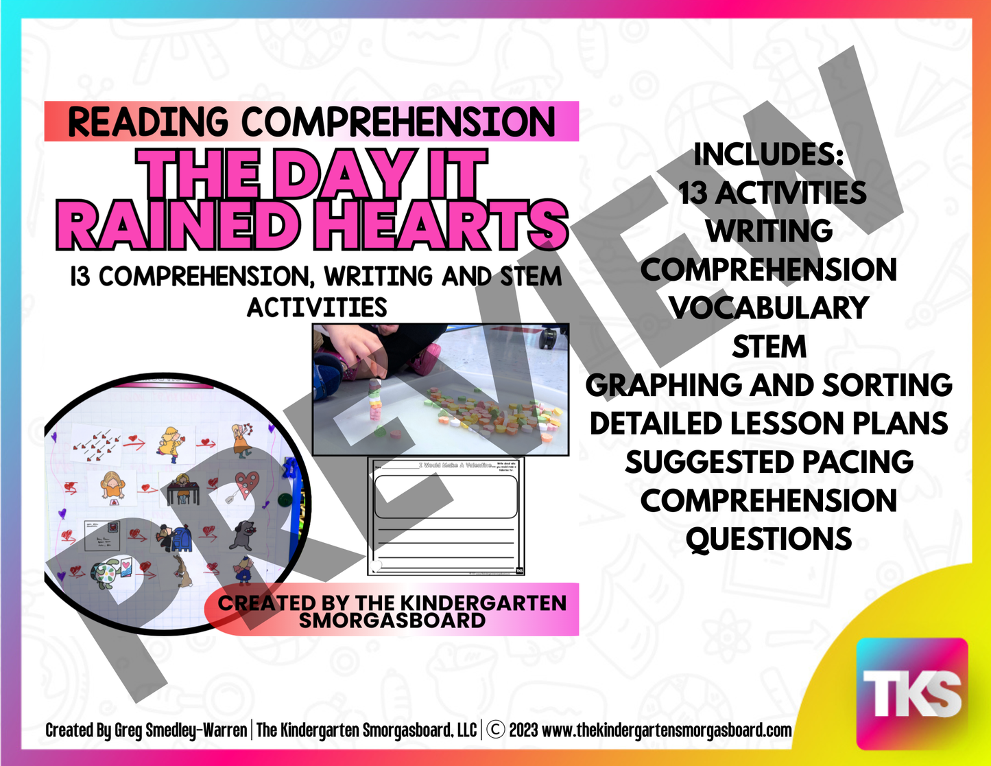 Valentine's Day Activities: The Day it Rained Hearts - Reading Comprehension