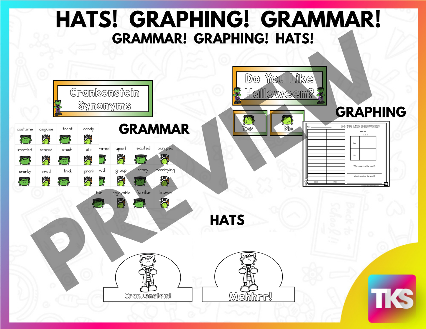 Crankenstein Trick or Treat: Halloween And Fall Comprehension