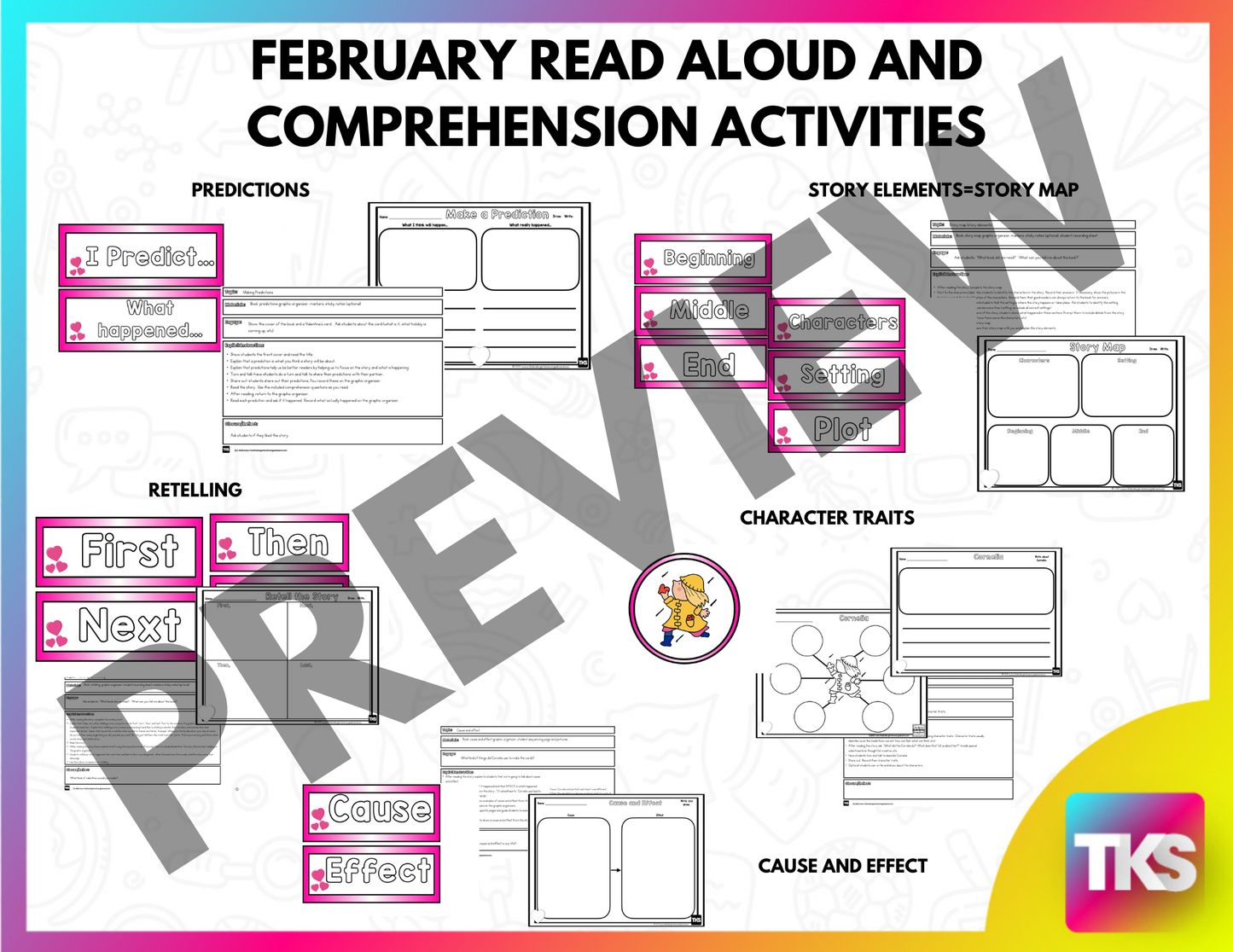 Valentine's Day Activities: The Day it Rained Hearts - Reading Comprehension
