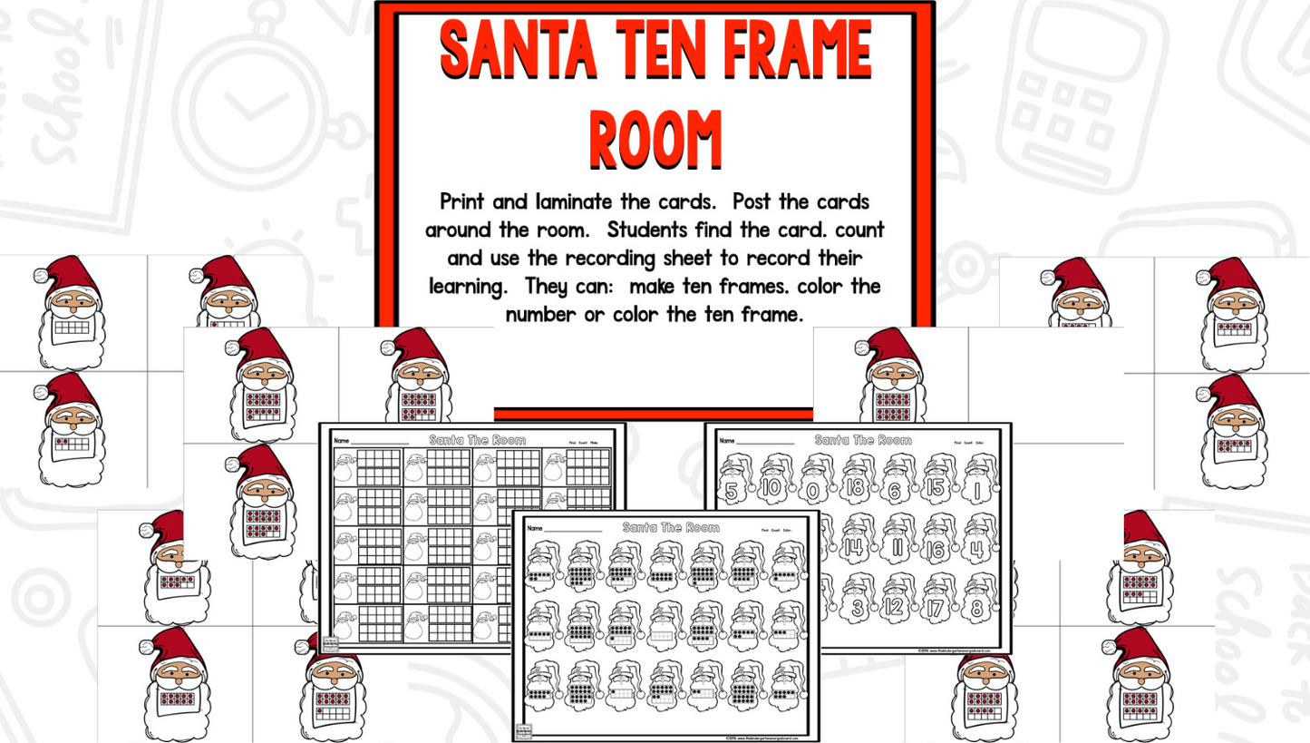 Santa Math and Literacy Centers