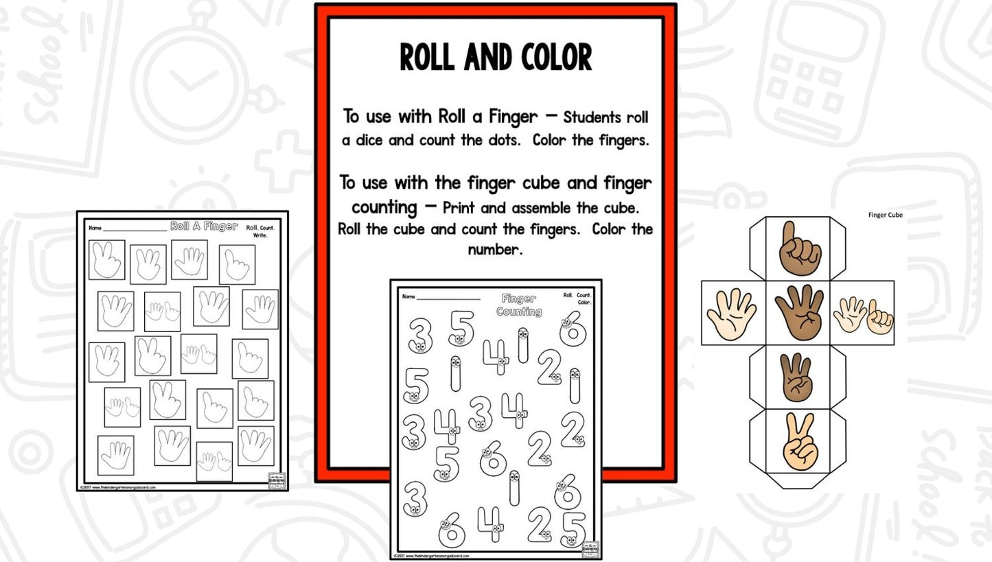 Finger Counting to 10 with Matching Posters