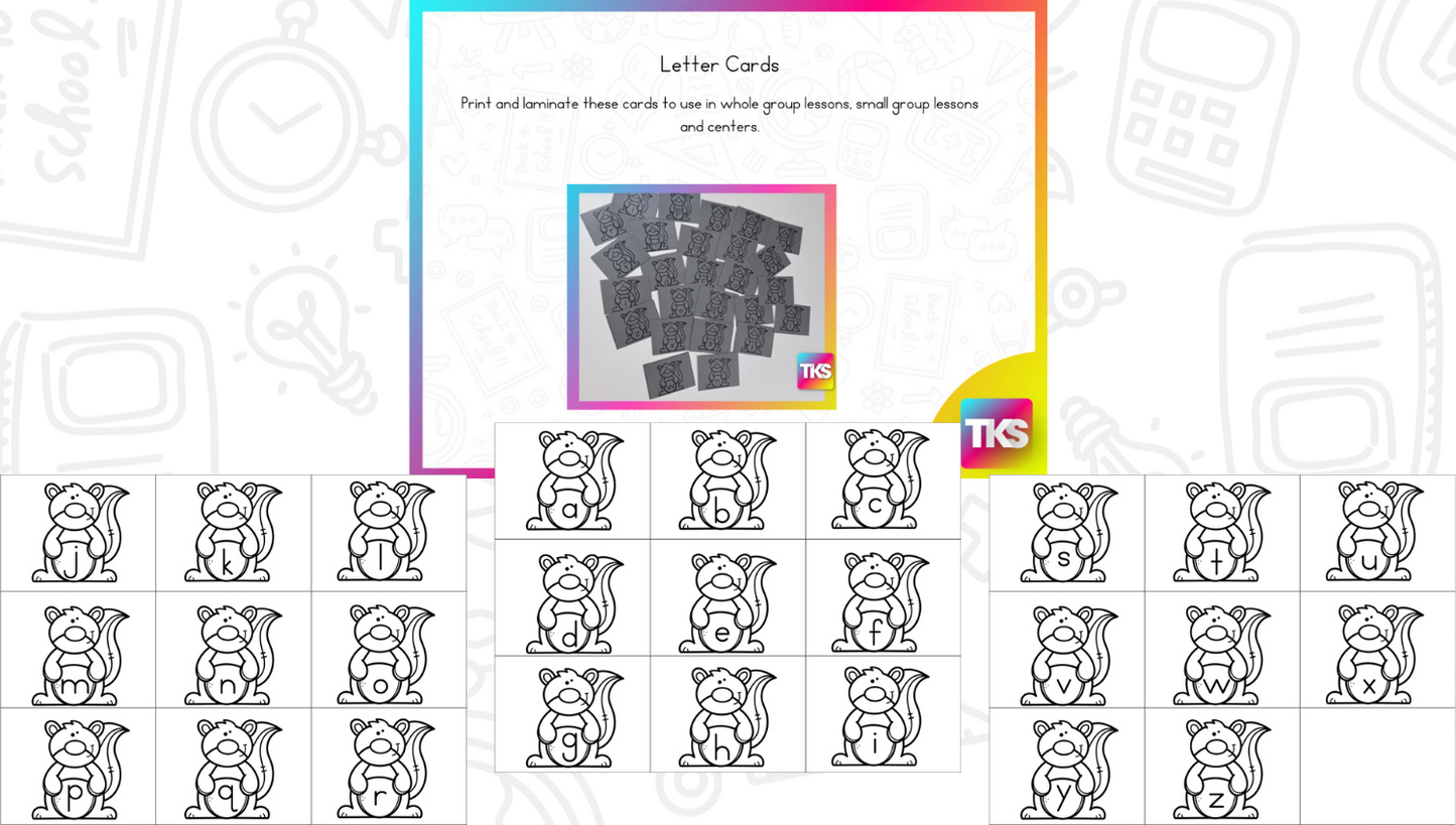 ELA & Math Low Prep Worksheets & Games Kindergarten - Print It Up! November