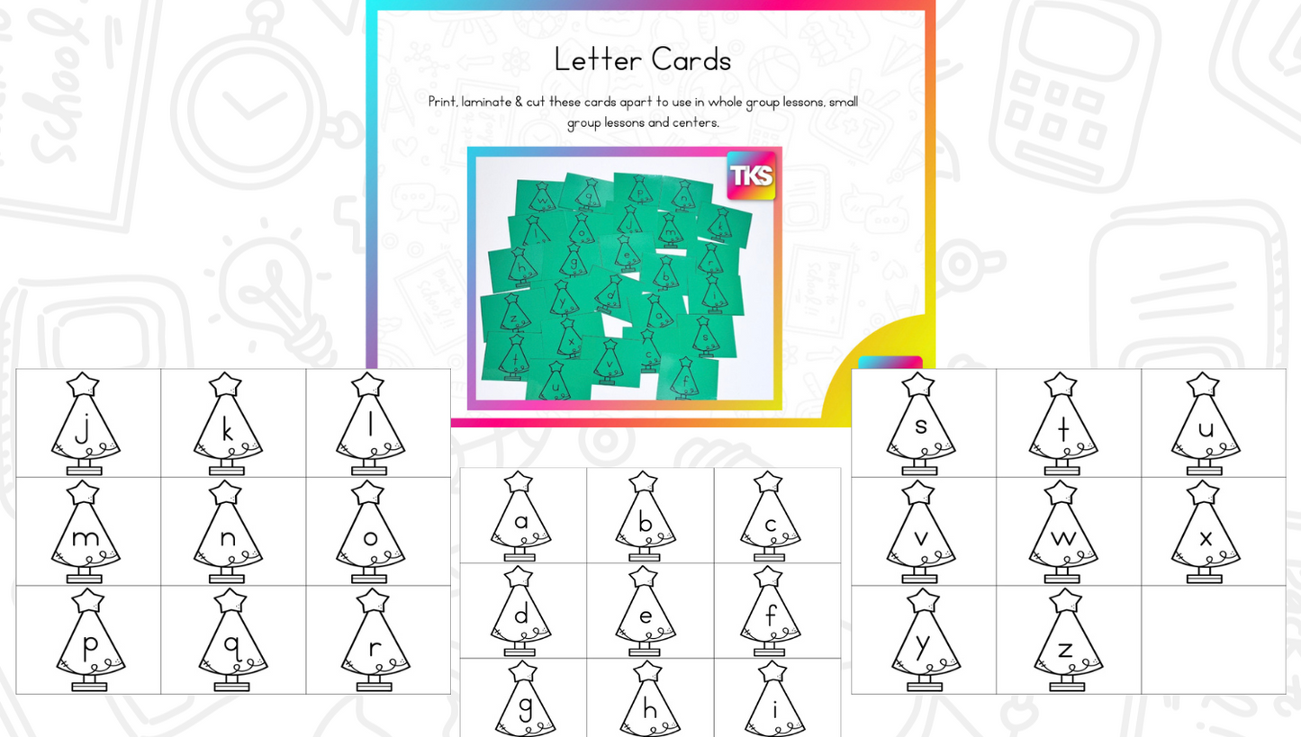 ELA & Math Low Prep Worksheets & Games Kindergarten Print It Up! December Print It Up!