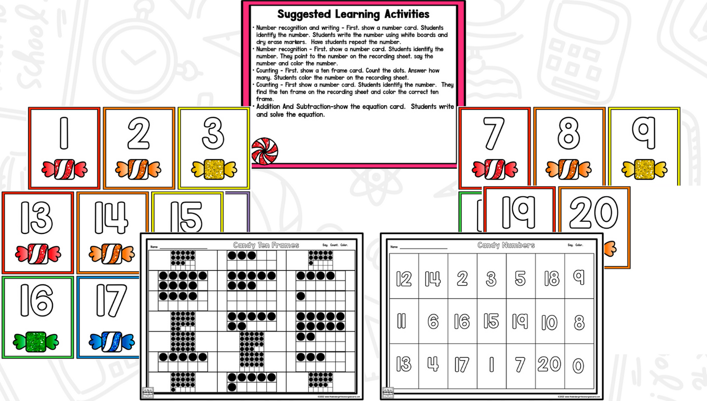 Candy Land Math & Literacy Centers