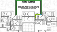 Monsters Blackline Math and Literacy Centers