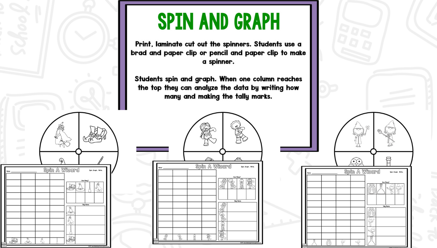 Halloween Blackline Math and Literacy Centers