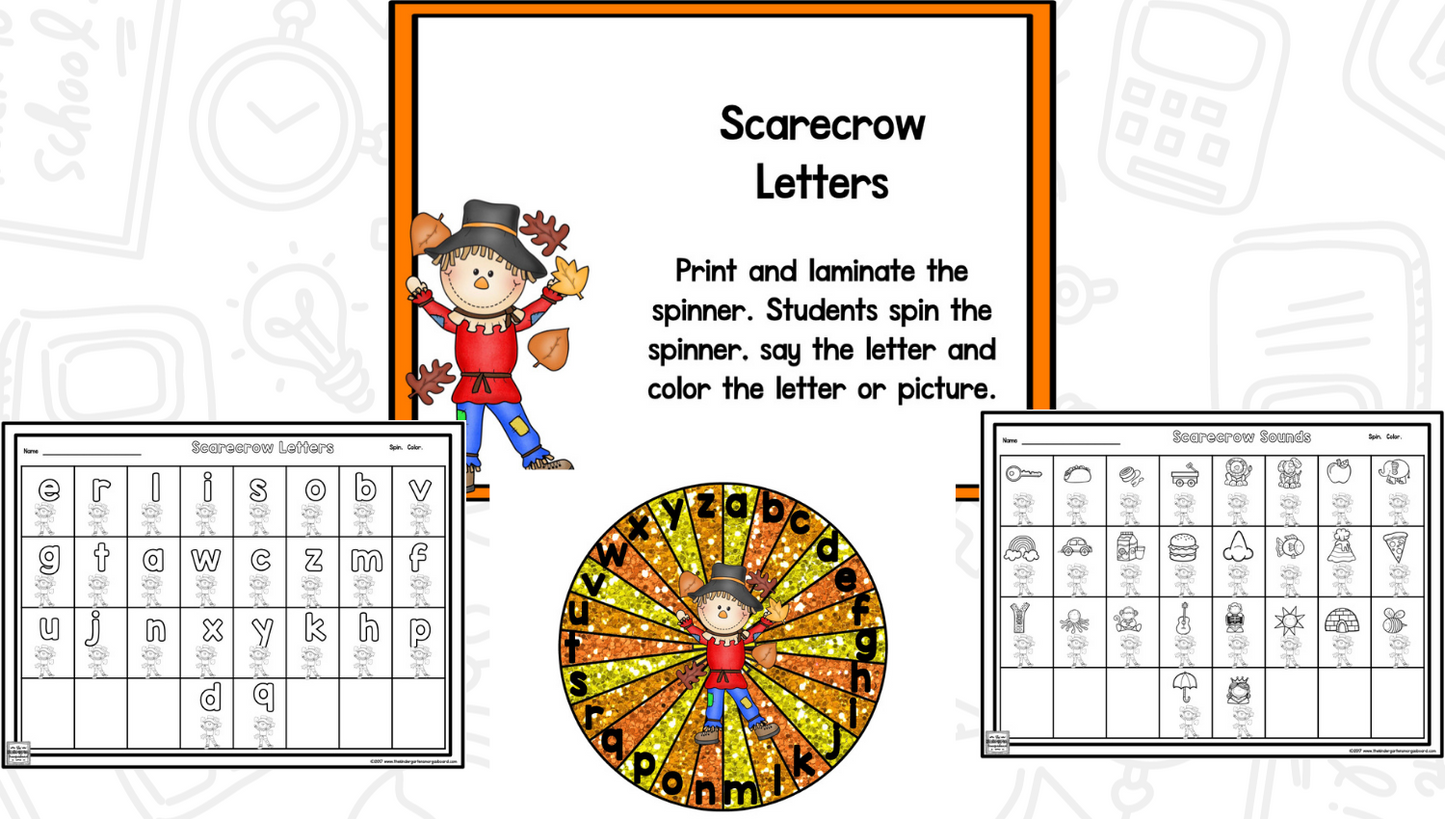 Scarecrow Math, Literacy and Writing Pack