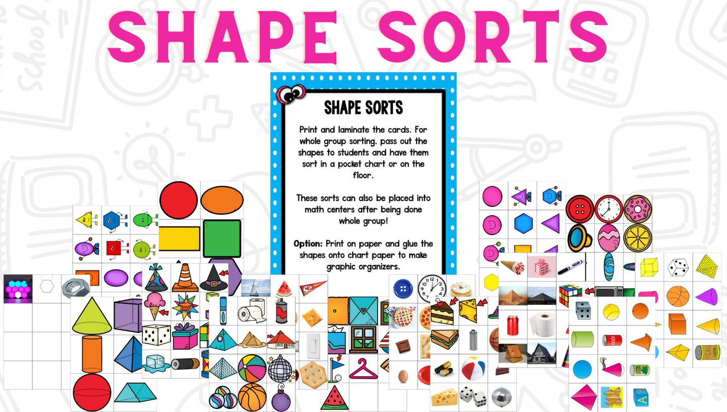 Shapes Bootcamp: A 2D and 3D Shapes Unit (Monster Theme)