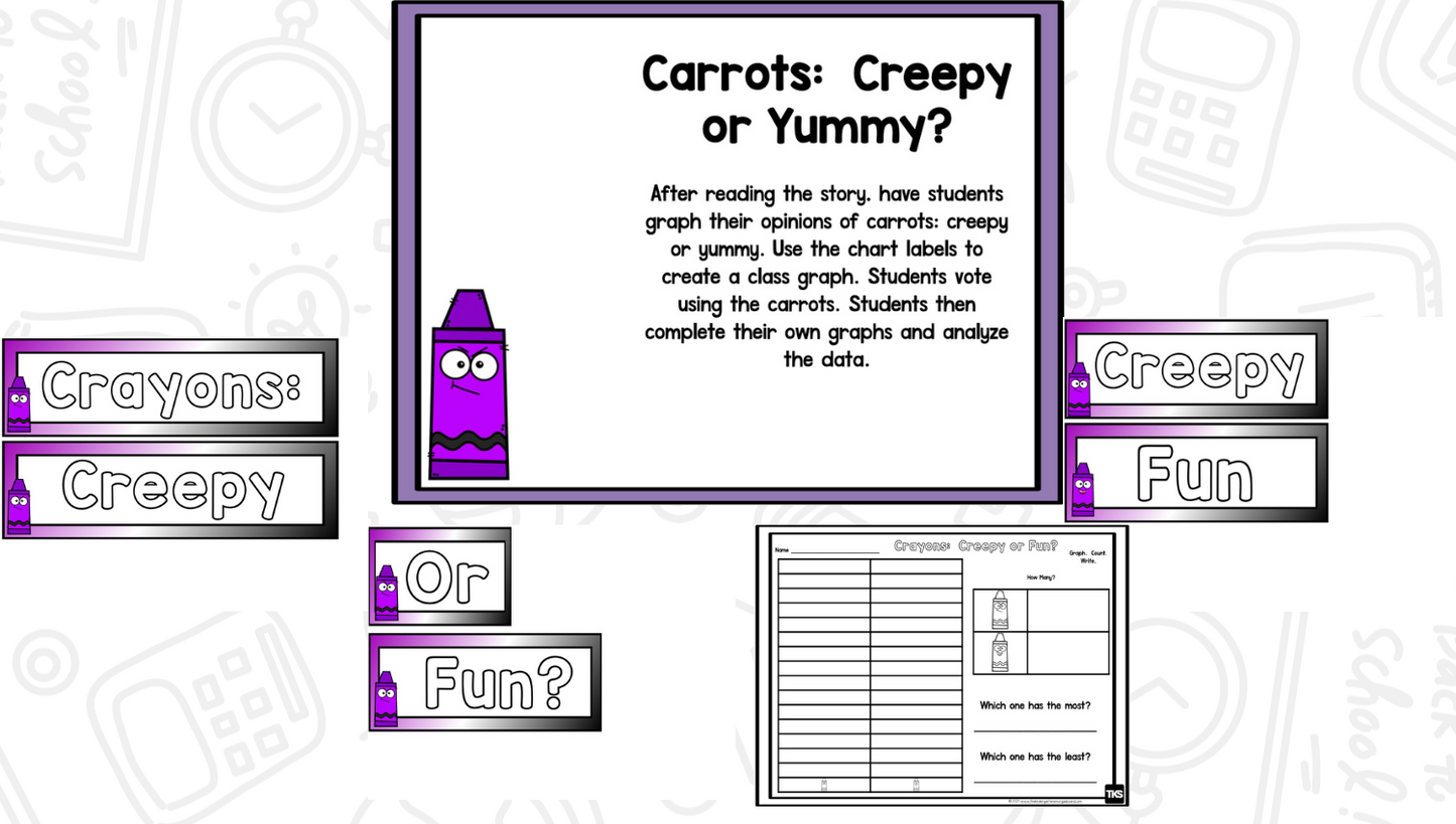 Creepy Crayon - Reading Comprehension Strategies & Activities