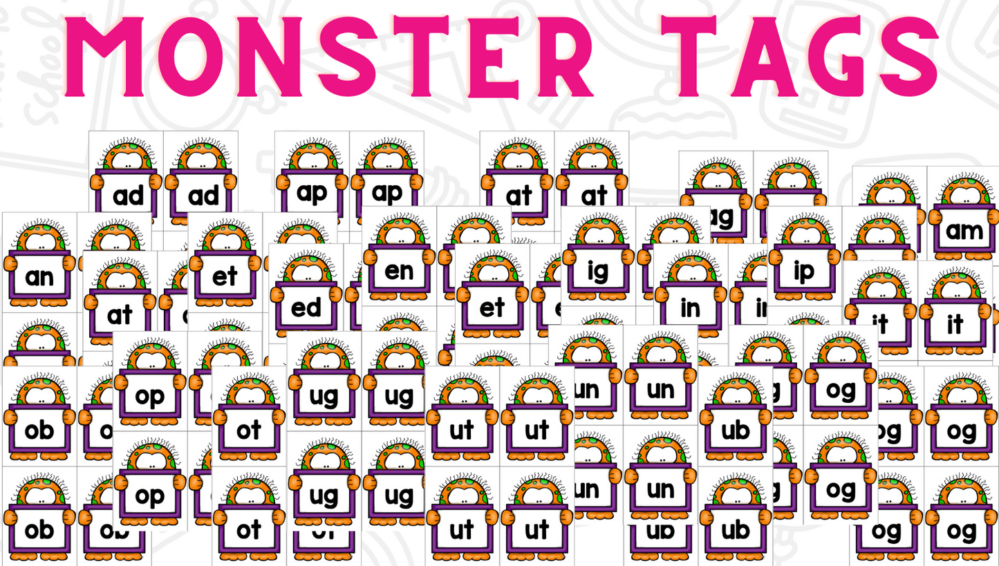 Word Family Bootcamp (Monster Theme)