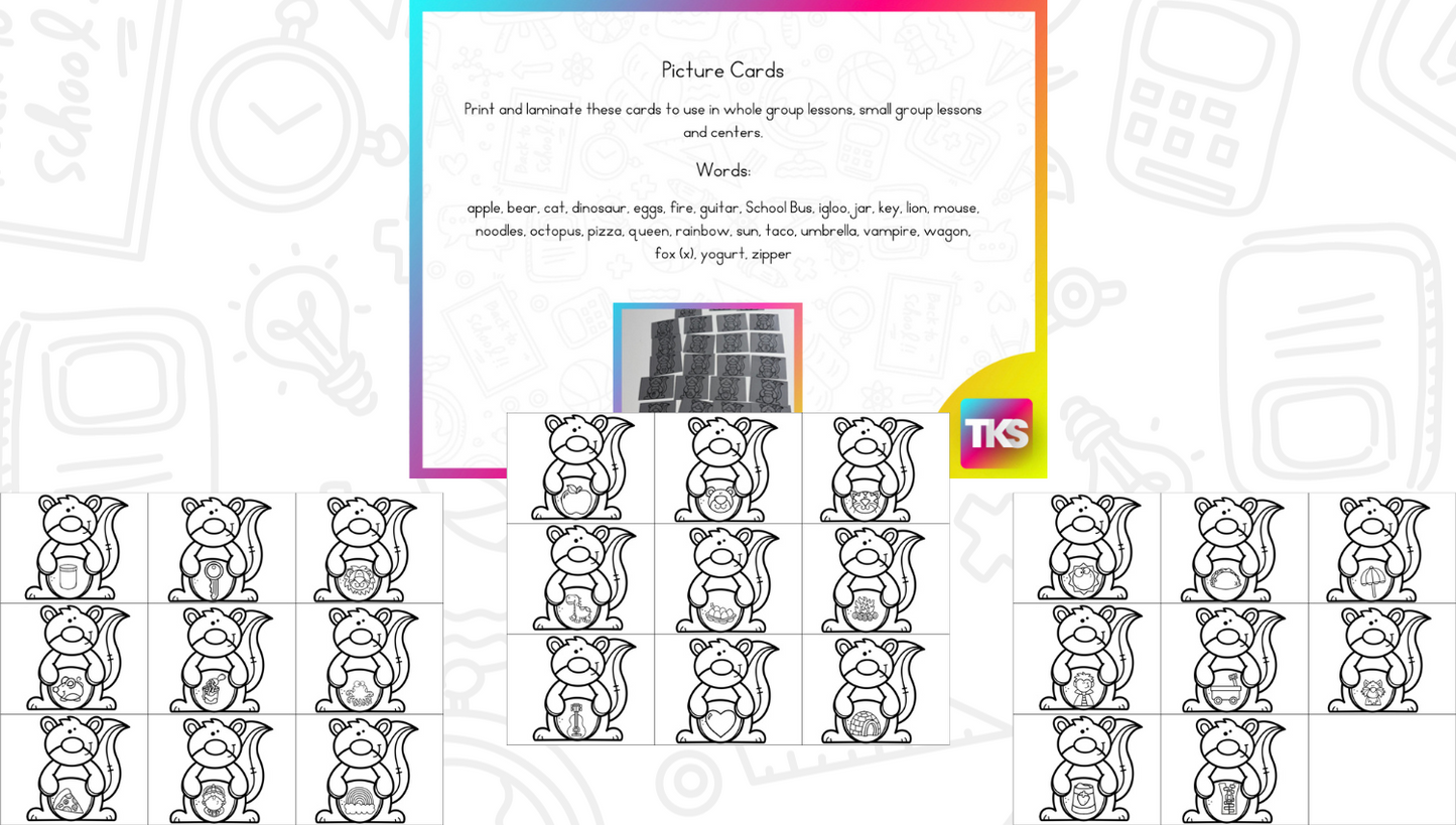 ELA & Math Low Prep Worksheets & Games Kindergarten - Print It Up! November